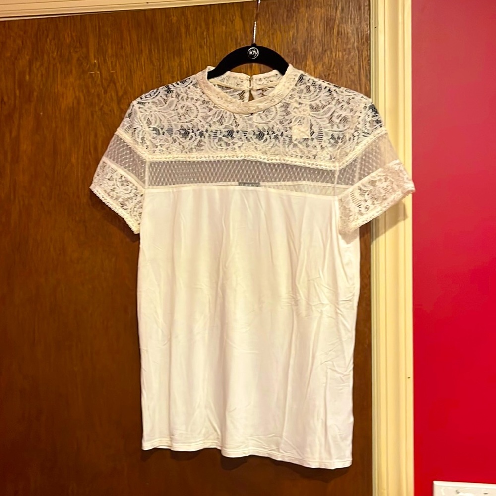 Cream lace top